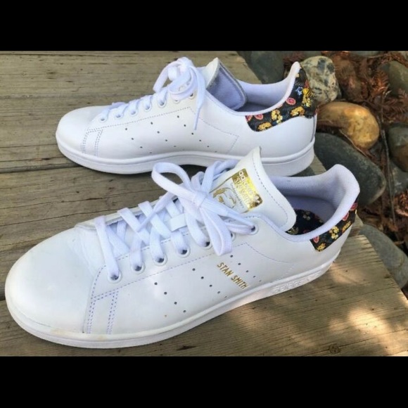 adidas stan smith blue gold
